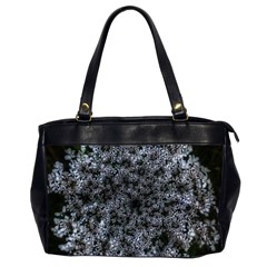 Queen Annes Lace In White Oversize Office Handbag (2 Sides) by okhismakingart