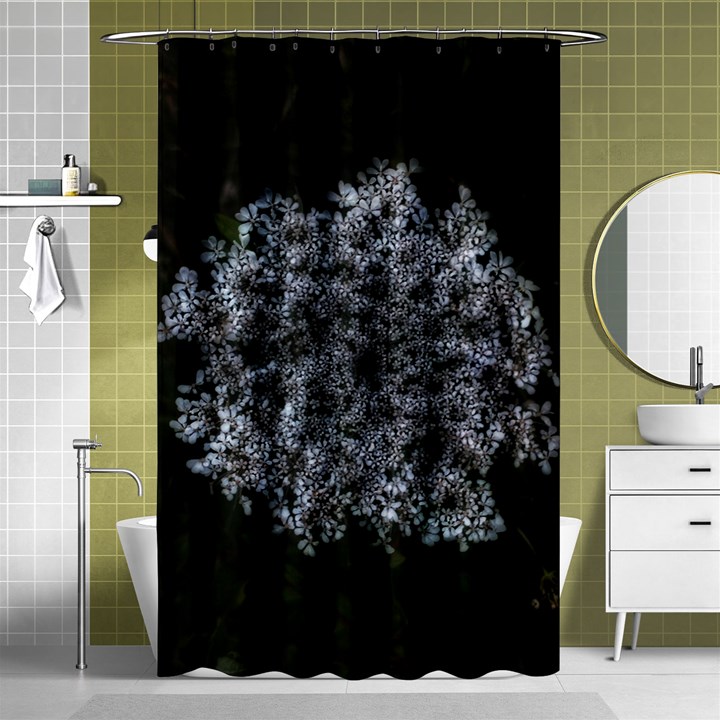 Queen Annes Lace in White Shower Curtain 48  x 72  (Small) 