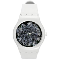 Queen Annes Lace In White Round Plastic Sport Watch (m) by okhismakingart