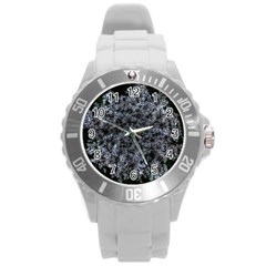 Queen Annes Lace In White Round Plastic Sport Watch (l) by okhismakingart