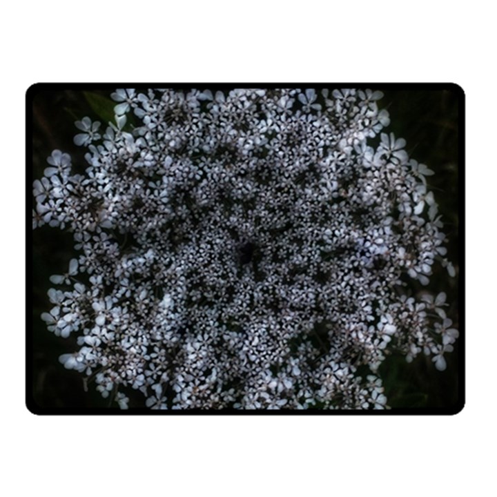 Queen Annes Lace in White Double Sided Fleece Blanket (Small) 