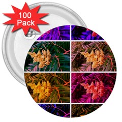 Sideways Sumac Collage 3  Buttons (100 Pack)  by okhismakingart