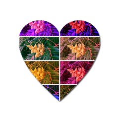 Sideways Sumac Collage Heart Magnet by okhismakingart