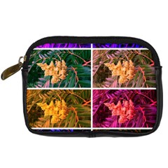 Sideways Sumac Collage Digital Camera Leather Case by okhismakingart