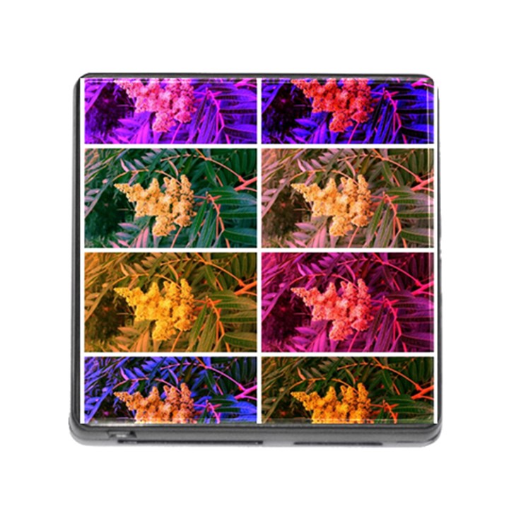 Sideways Sumac Collage Memory Card Reader (Square 5 Slot)