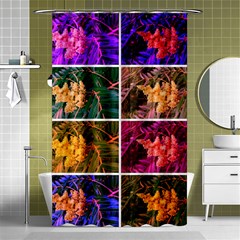 Sideways Sumac Collage Shower Curtain 48  X 72  (small)  by okhismakingart