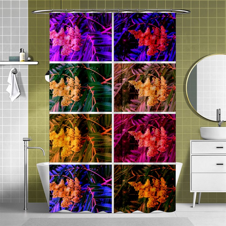 Sideways Sumac Collage Shower Curtain 48  x 72  (Small) 