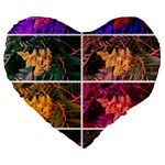 Sideways Sumac Collage Large 19  Premium Heart Shape Cushions Front