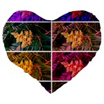 Sideways Sumac Collage Large 19  Premium Heart Shape Cushions Back