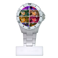 Sideways Sumac Collage Plastic Nurses Watch by okhismakingart