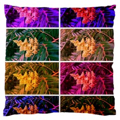 Sideways Sumac Collage Large Flano Cushion Case (two Sides) by okhismakingart