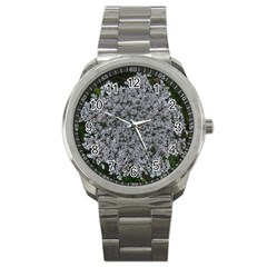 Queen Annes Lace Original Sport Metal Watch by okhismakingart