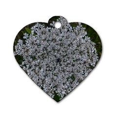 Queen Annes Lace Original Dog Tag Heart (one Side) by okhismakingart