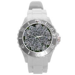 Queen Annes Lace Original Round Plastic Sport Watch (l) by okhismakingart