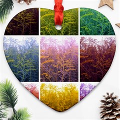 Goldenrod Collage Ornament (heart) by okhismakingart