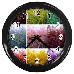 Goldenrod Collage Wall Clock (black) by okhismakingart