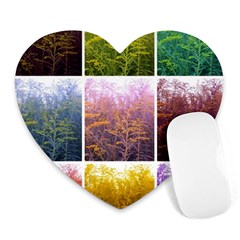 Goldenrod Collage Heart Mousepads by okhismakingart