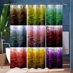 Goldenrod Collage Shower Curtain 60  x 72  (Medium) 