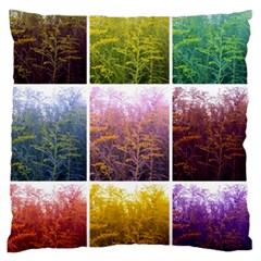 Goldenrod Collage Large Flano Cushion Case (two Sides) by okhismakingart