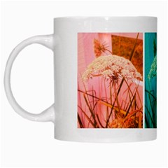 Color Block Queen Annes Lace Collage White Mugs by okhismakingart