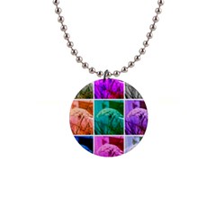 Color Block Queen Annes Lace Collage 1  Button Necklace by okhismakingart