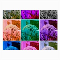 Color Block Queen Annes Lace Collage Large Glasses Cloth (2-side) by okhismakingart