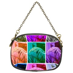 Color Block Queen Annes Lace Collage Chain Purse (two Sides) by okhismakingart