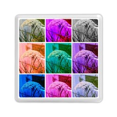 Color Block Queen Annes Lace Collage Memory Card Reader (square) by okhismakingart