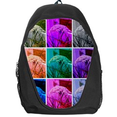 Color Block Queen Annes Lace Collage Backpack Bag by okhismakingart