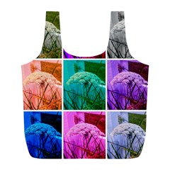 Color Block Queen Annes Lace Collage Full Print Recycle Bag (l) by okhismakingart