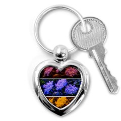 Primary Color Queen Anne s Lace Key Chains (heart)  by okhismakingart