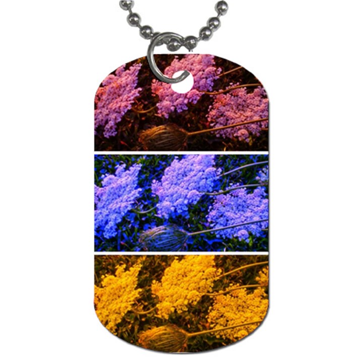 Primary Color Queen Anne s Lace Dog Tag (One Side)