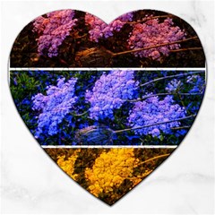 Primary Color Queen Anne s Lace Jigsaw Puzzle (heart) by okhismakingart