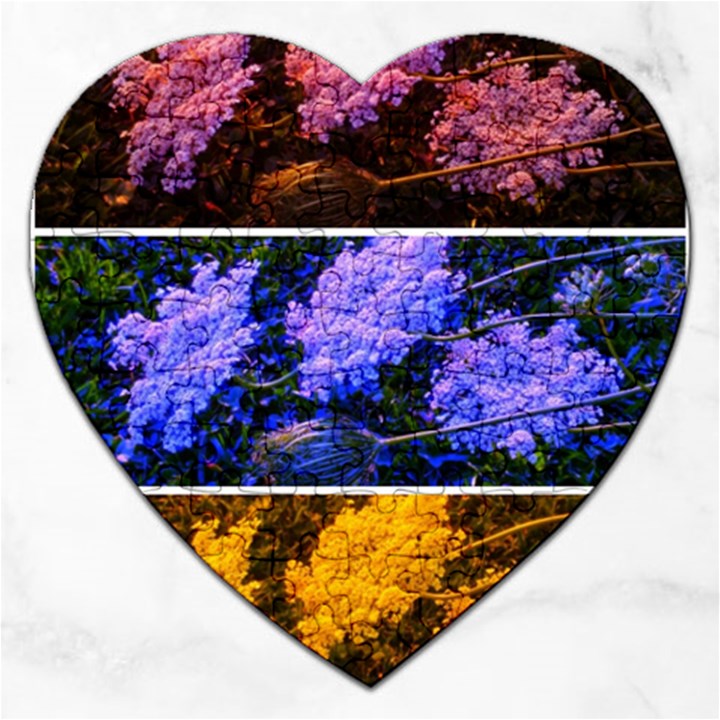 Primary Color Queen Anne s Lace Jigsaw Puzzle (Heart)