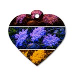 Primary Color Queen Anne s Lace Dog Tag Heart (Two Sides) Front