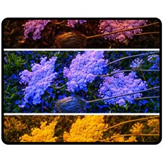 Primary Color Queen Anne s Lace Fleece Blanket (medium)  by okhismakingart