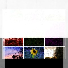 Sunflower Collage Rectangular Jigsaw Puzzl by okhismakingart