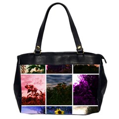 Sunflower Collage Oversize Office Handbag (2 Sides) by okhismakingart