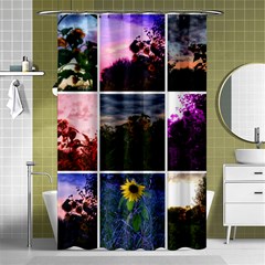 Sunflower Collage Shower Curtain 48  X 72  (small)  by okhismakingart