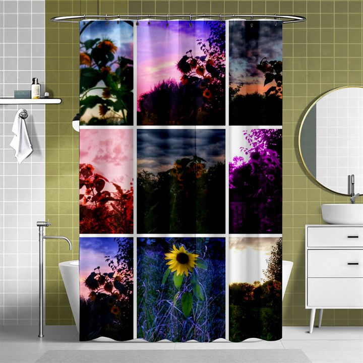 Sunflower Collage Shower Curtain 48  x 72  (Small) 