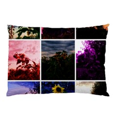 Sunflower Collage Pillow Case (two Sides) by okhismakingart