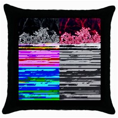 Double Static Wall Queen Annes Lace Throw Pillow Case (black) by okhismakingart