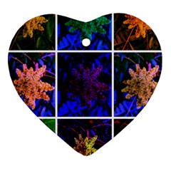 Sumac Collage Heart Ornament (two Sides) by okhismakingart