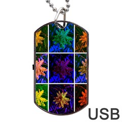 Sumac Collage Dog Tag Usb Flash (two Sides) by okhismakingart