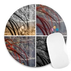 Winter Tulips Round Mousepads by okhismakingart