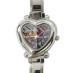 Winter Tulips Heart Italian Charm Watch by okhismakingart