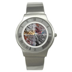 Winter Tulips Stainless Steel Watch by okhismakingart