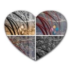 Winter Tulips Heart Mousepads by okhismakingart