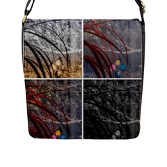 Winter Tulips Flap Closure Messenger Bag (l) by okhismakingart