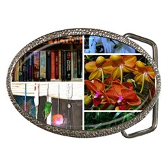 Floral Collage Belt Buckles by okhismakingart